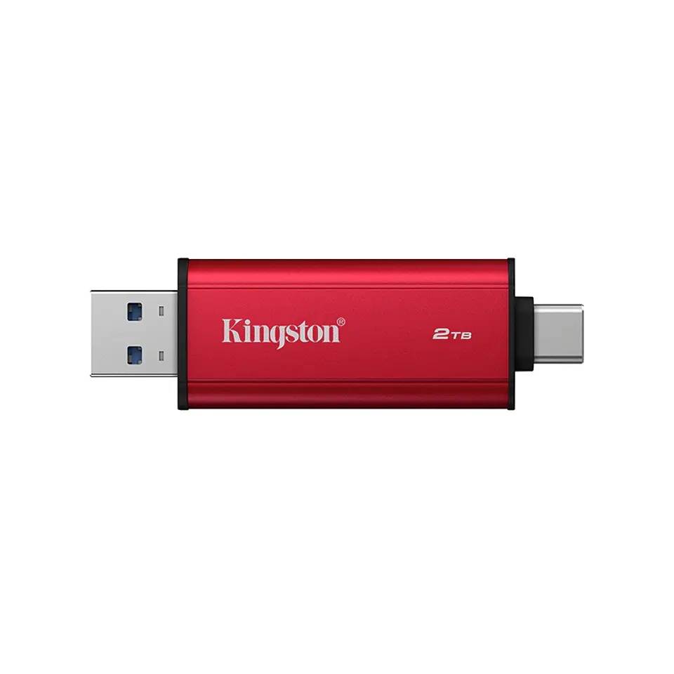 Unidad en estado sólido Dual Portatil Kingston 2TB, Interfaz USB-A, USB-C, USB 3.2 Gen 2 2