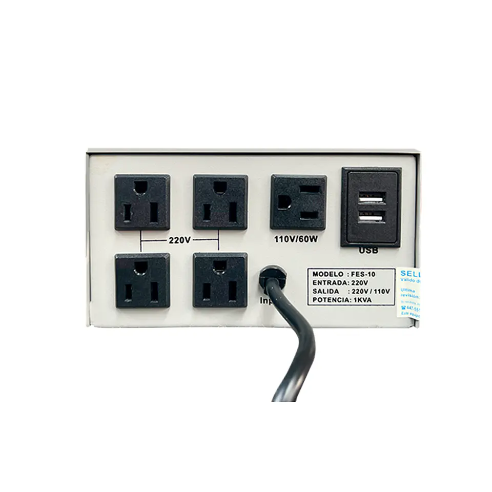 Estabilizador de Voltaje Elise - Fase FES-10, Estado Sólido, Potencia: 1KVA = 1000VA 2