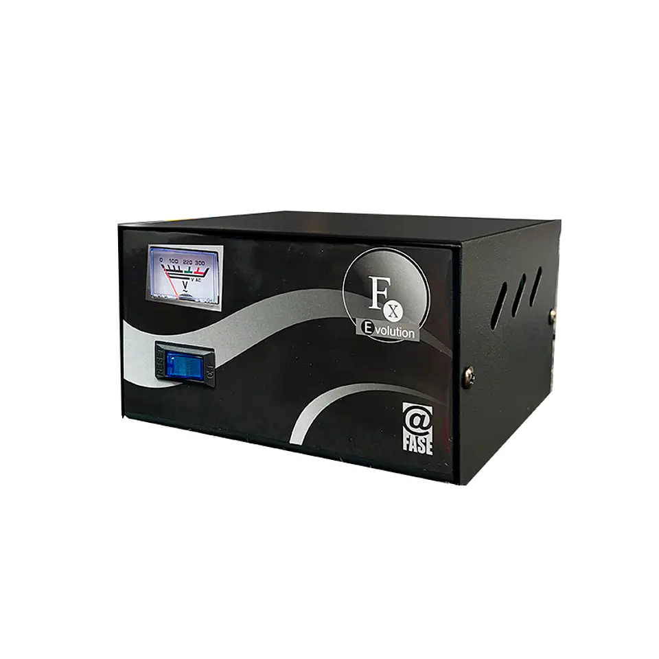 Estabilizador Elise - Fase FXE-10, Sólido, 1.0kVA, 4 tomas a 220VAC, 1 toma By-pass. 1