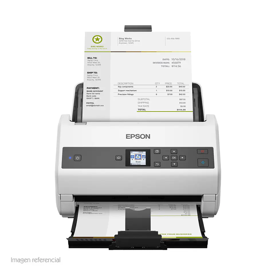 Escáner de documento Epson WorkForce DS-870, 600dpi, 65 ppm / 130 ipm, ADF. 2