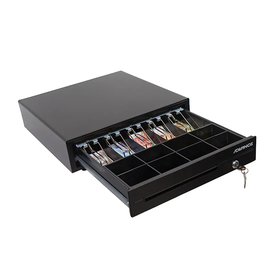 Caja para efectivo Advance ADV-6406, 5 ranuras, RJ11, Negro 4