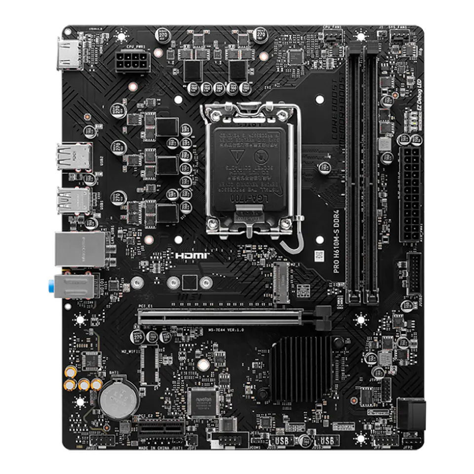 Motherboard MSI PRO H610M-S DDR4, Chipset Intel H610, LGA1700, mATX 1