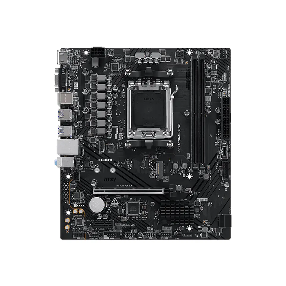 Motherboard MSI PRO A620AM-B EVO, Chipset AMD A620A, Socket AM5, HDMI, VGA, mATX 2