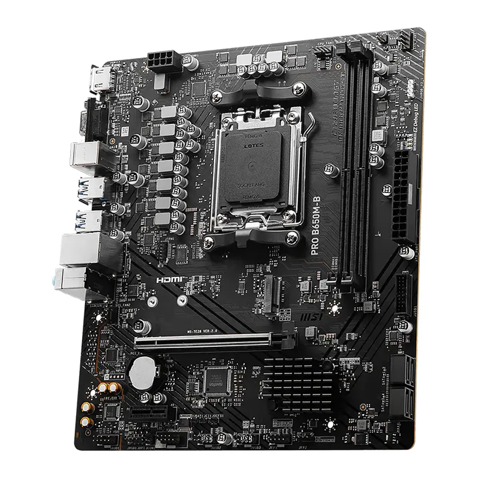Motherboard MSI PRO B650M-B, Chipset AMD B650, Socket AMD AM5, mATX 3