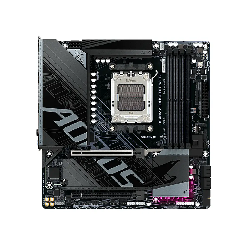 Motherboard GIGABYTE B840M AORUS ELITE WIFI6E, Chipset AMD B840, Socket AMD AM5, micro-ATX 1