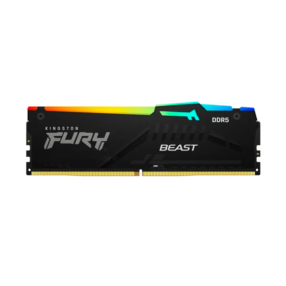 Memoria Kingston Fury Beast 16GB DDR5-6000MT/s, PC5-48000, CL36, 1.35V, 288-Pin, RGB 1