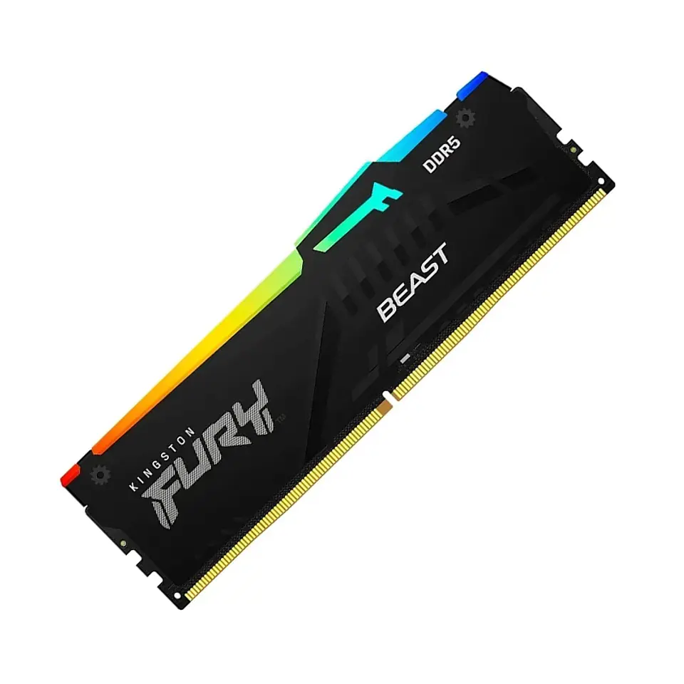 Memoria DIMM Kingston Fury Beast, 16GB DDR5-6400, PC5-51200 CL32, 1Rx8, 1.4V, 288-pin, RGB 2