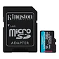 Memoria Flash microSD Kingston Canvas Go! Plus, 256GB, con adaptador SD - Miniatura 1