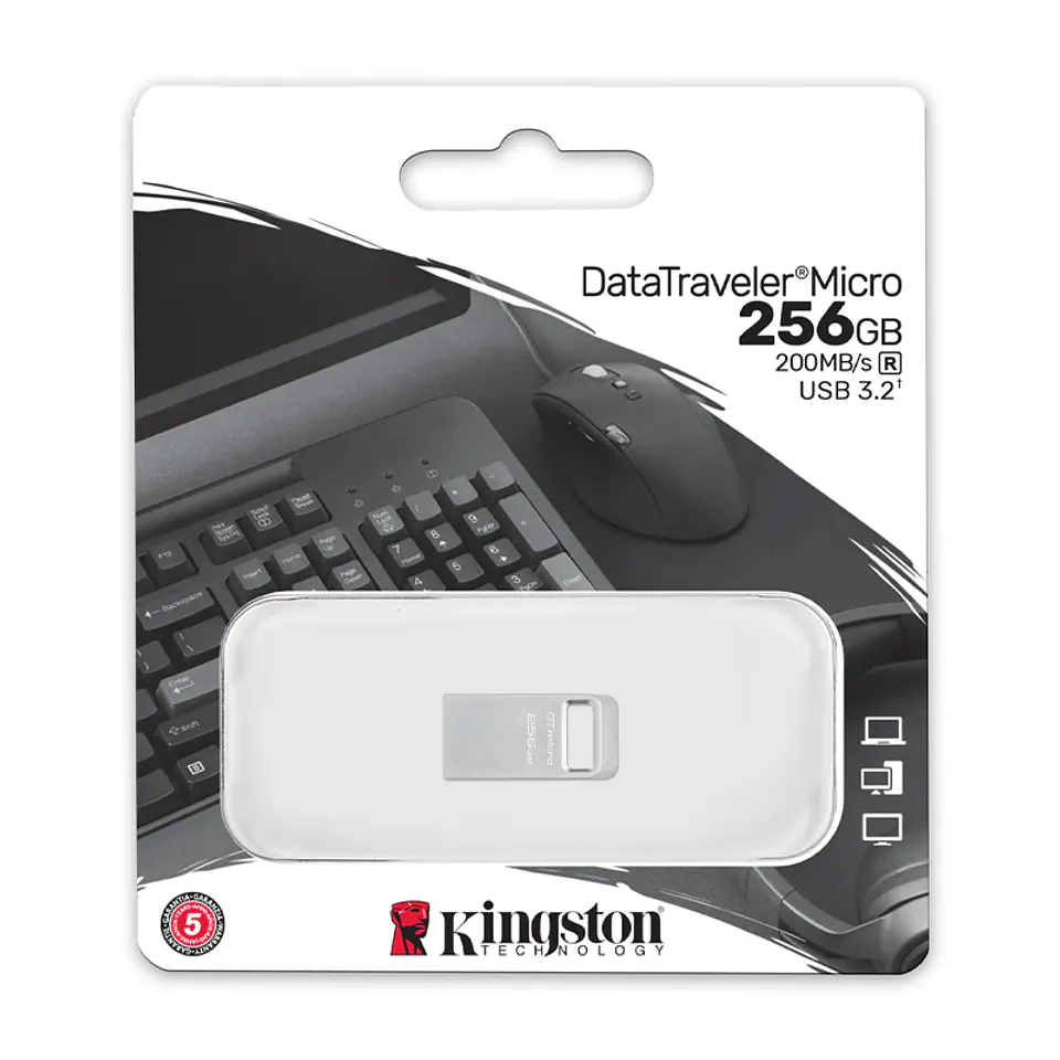 Memoria Flash Kingston DataTraveler Micro Unidad Flash USB Ultrapequeño con Metal Premium. 2