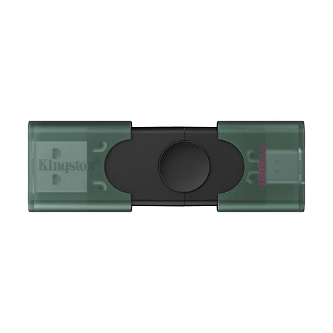 Memoria Flash USB Kingston DataTraveler Duo, 128GB USB 3.2 Gen 1, Color Negro Mate