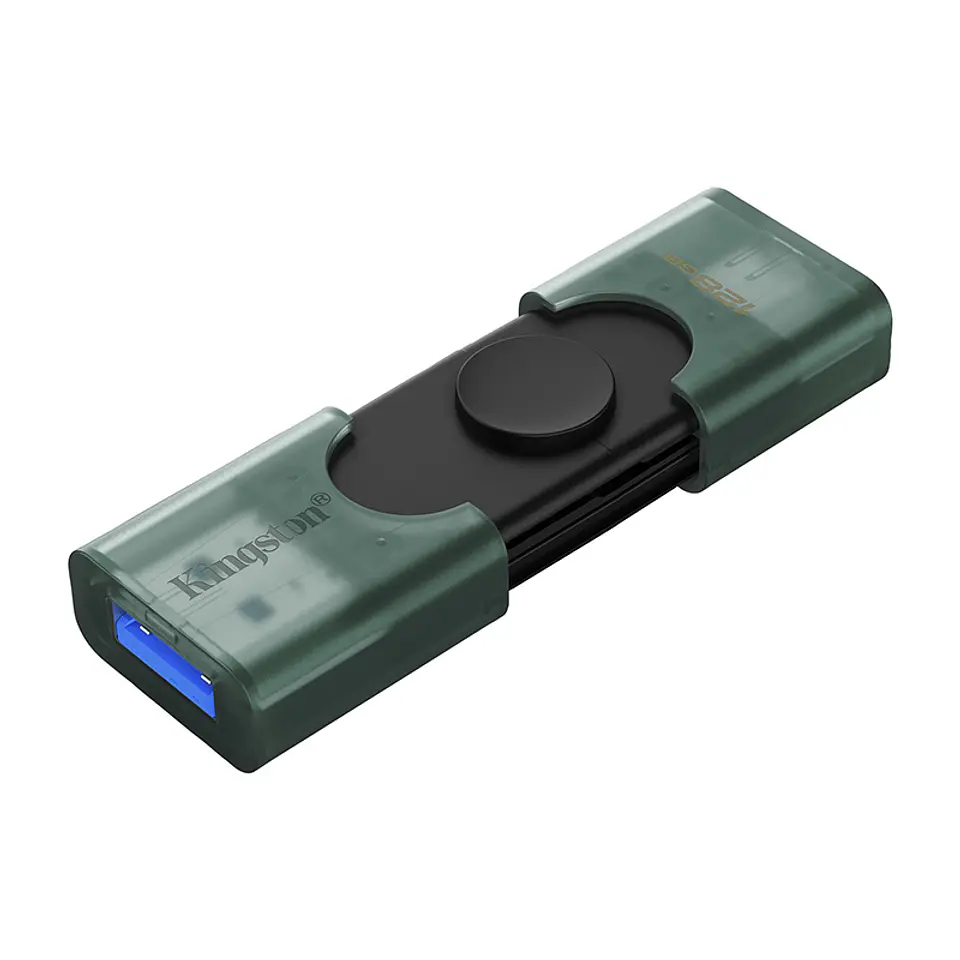 Memoria Flash USB Kingston DataTraveler Duo, 128GB USB 3.2 Gen 1, Color Negro Mate 3