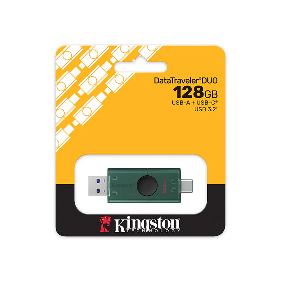 Memoria Flash USB Kingston DataTraveler Duo, 128GB USB 3.2 Gen 1, Color Negro Mate 4