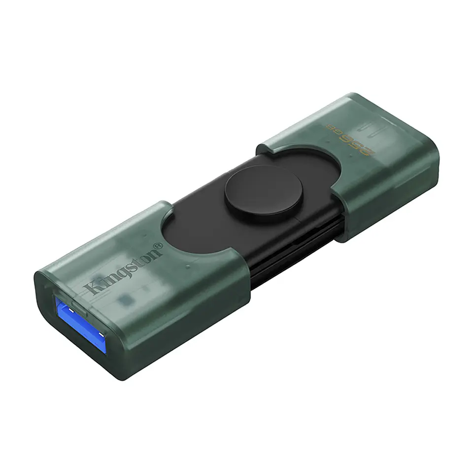 Memoria Flash USB Kingston DataTraveler Duo, 256GB USB 3.2 Gen 1, Color Negro Mate 3