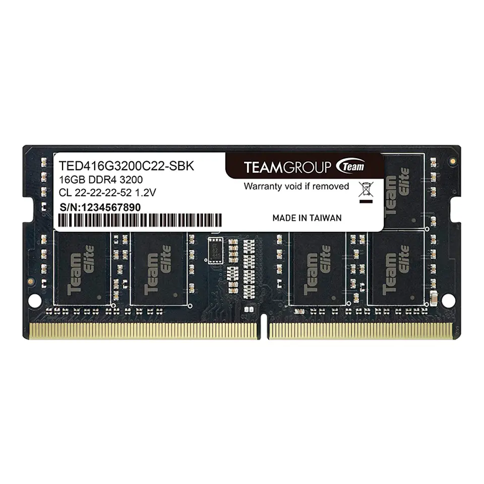 Memoria SO-DIMM TeamGroup Elite, 16GB DDR4-3200MHz (PC4-25600) 1.2V, CL22 1