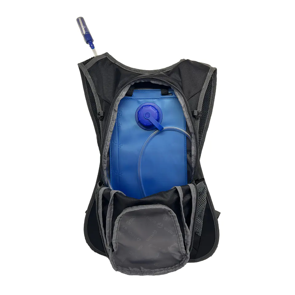 Mochila de Hidratación Teros TE-9034BK, incluye bolsa de agua de 2L, Poliéster 6