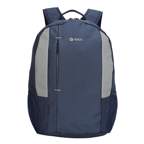 Mochila TEROS TE-9040BL, para laptops de hasta 15.6", color azul con gris