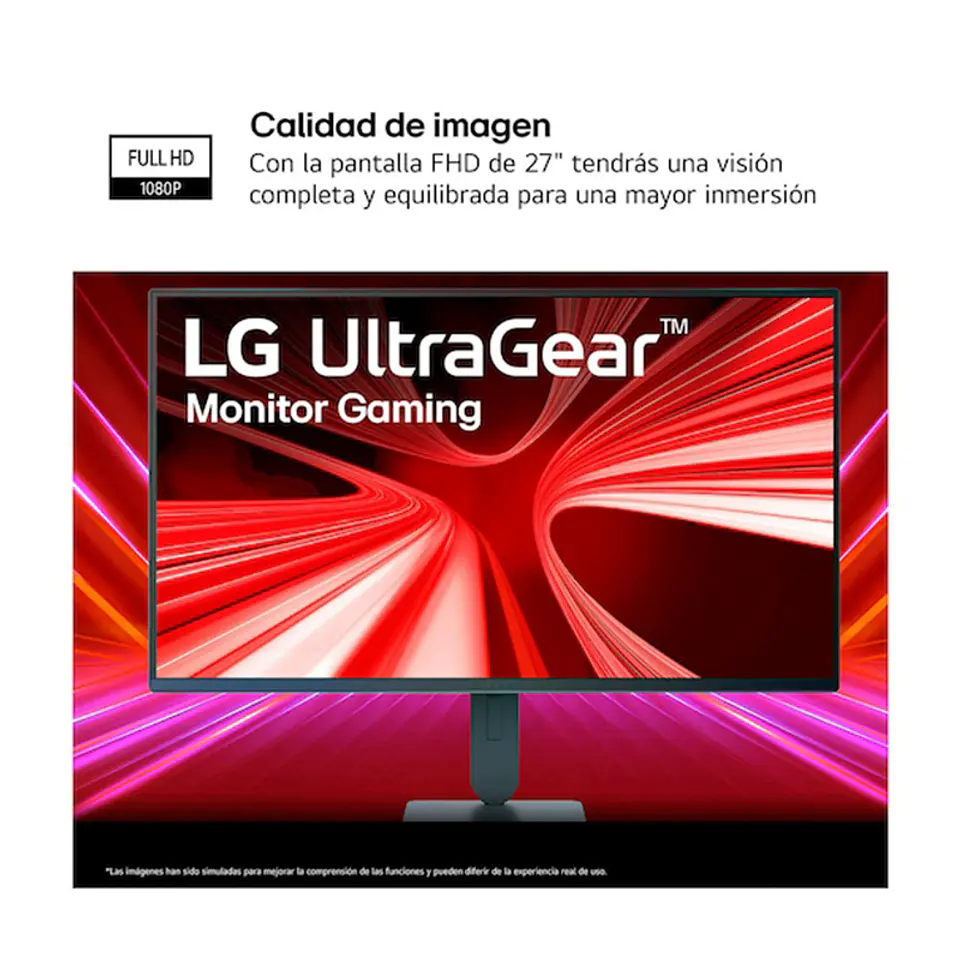 Monitor LG UltraGear G4 27G414B, 27/FHD/IPS/144Hz/HDMI/DP/Salida para auriculares 2