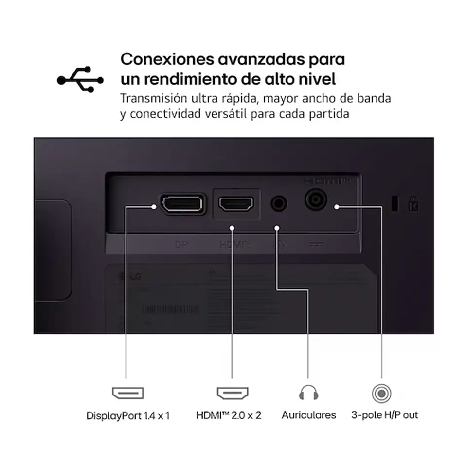 Monitor LG UltraGear G4 27G414B, 27/FHD/IPS/144Hz/HDMI/DP/Salida para auriculares 4