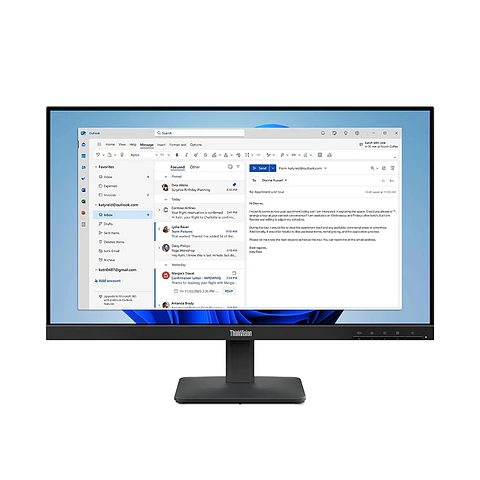 Monitor Plano Lenovo ThinkVision S24-4e, 23.8" WLED FHD IPS/HDMI/VGA