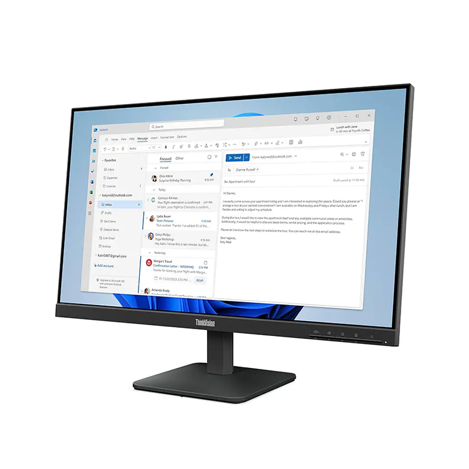 Monitor Plano Lenovo ThinkVision S24-4e, 23.8