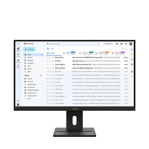 Monitor Lenovo ThinkVision E27-40, 27" WLED/FHD/IPS/HDMI x1/DP x1/VGA x1/Parlantes: 2Wx2