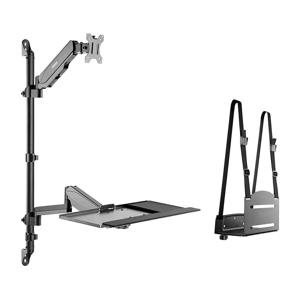 Soporte de pared + bandeja para teclado para monitor SpeaKa Professional SP-MM-710 1