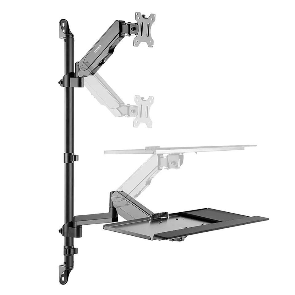 Soporte de pared + bandeja para teclado para monitor SpeaKa Professional SP-MM-710 3