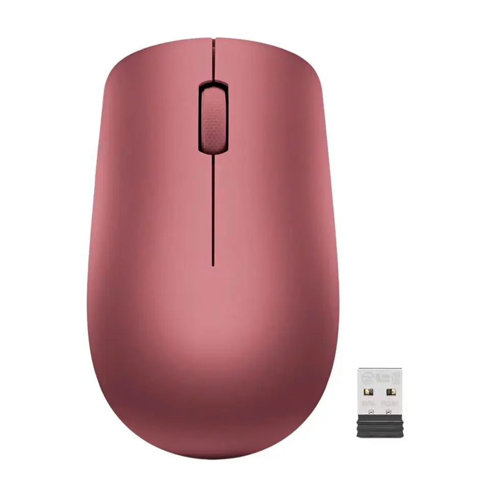 Mouse Lenovo 530 Inalambrico/Diseño Ambidextro/Sensor Optico/1200 DPI/Color Rojo Cereza. 2