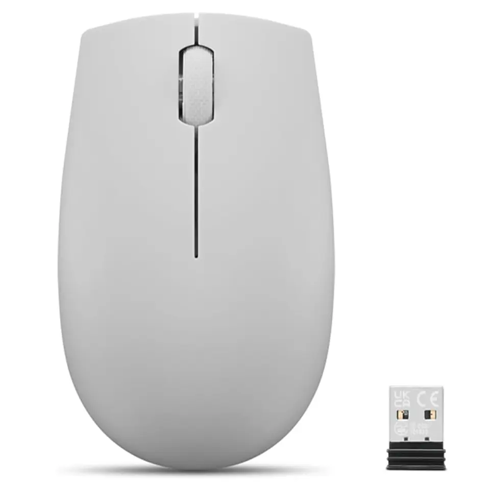 Mouse Inalambrico Compacto Lenovo 300, Color Gris Artico. 2