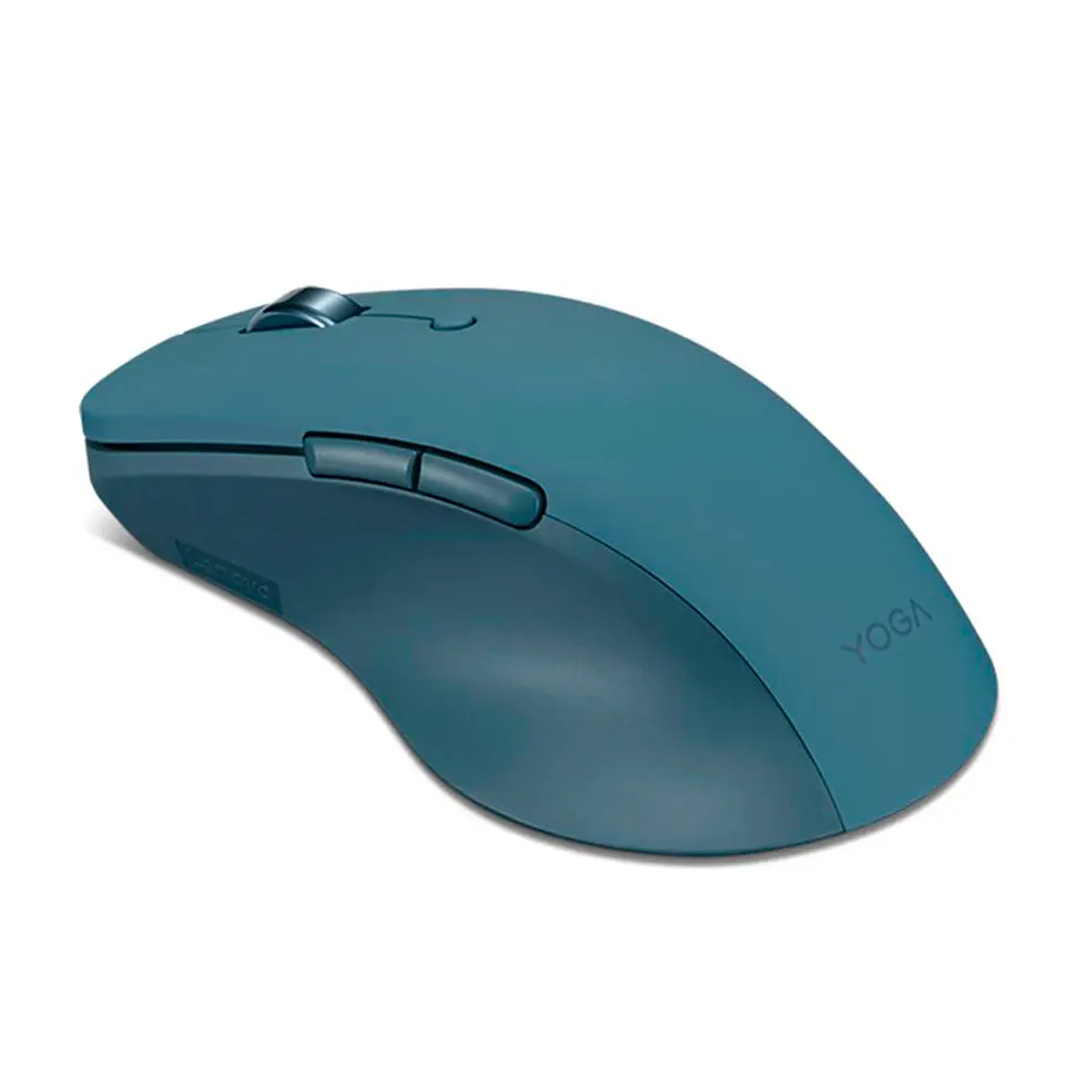 Mouse LENOVO Yoga Pro, Interfaz sensor óptico azul inalámbrico, 6 botones, verde azulado 3
