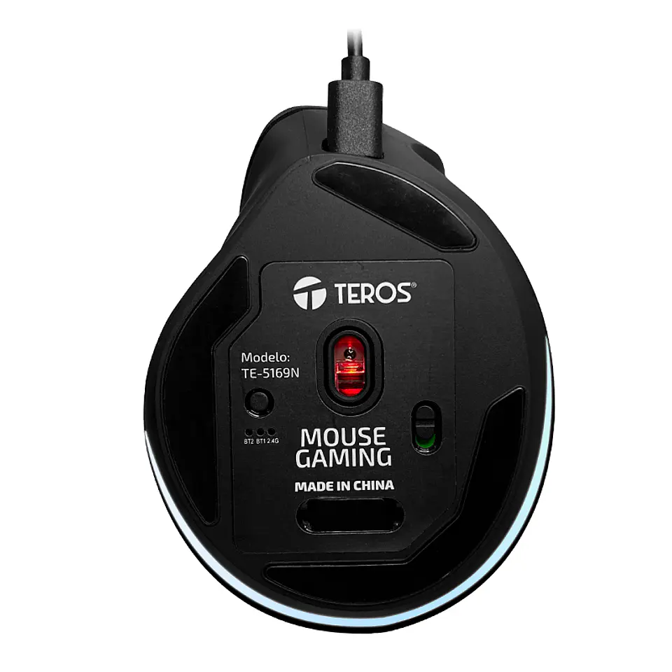 Mouse Inalámbrico Teros TE-5169N, 2.4G+Bluetooth, 2400 DPI, USB, Color Negro 4