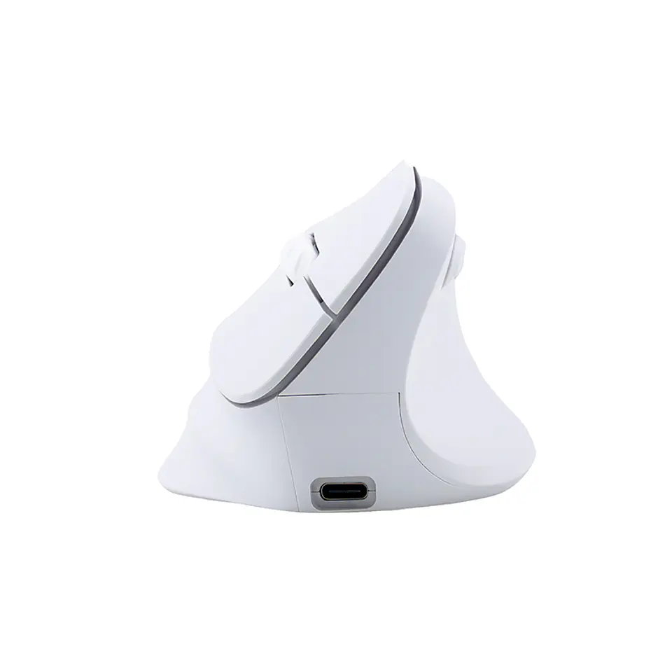 Mouse inalámbrico TEROS TE-1236S, RGB, Blanco, 6 botones con rueda 4
