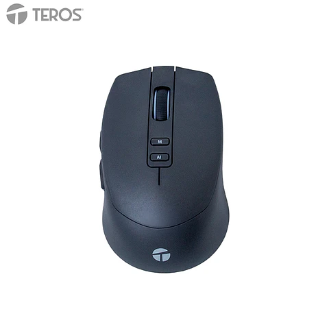 Mouse Inalámbrico Teros TE-1249AI, 2.4GHz, 8 botones, IA, DPI 3200, USB, BT