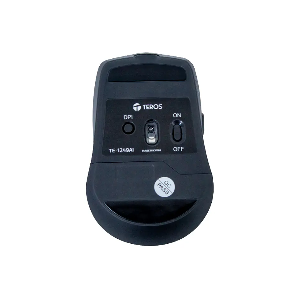 Mouse Inalámbrico Teros TE-1249AI, 2.4GHz, 8 botones, IA, DPI 3200, USB, BT 5