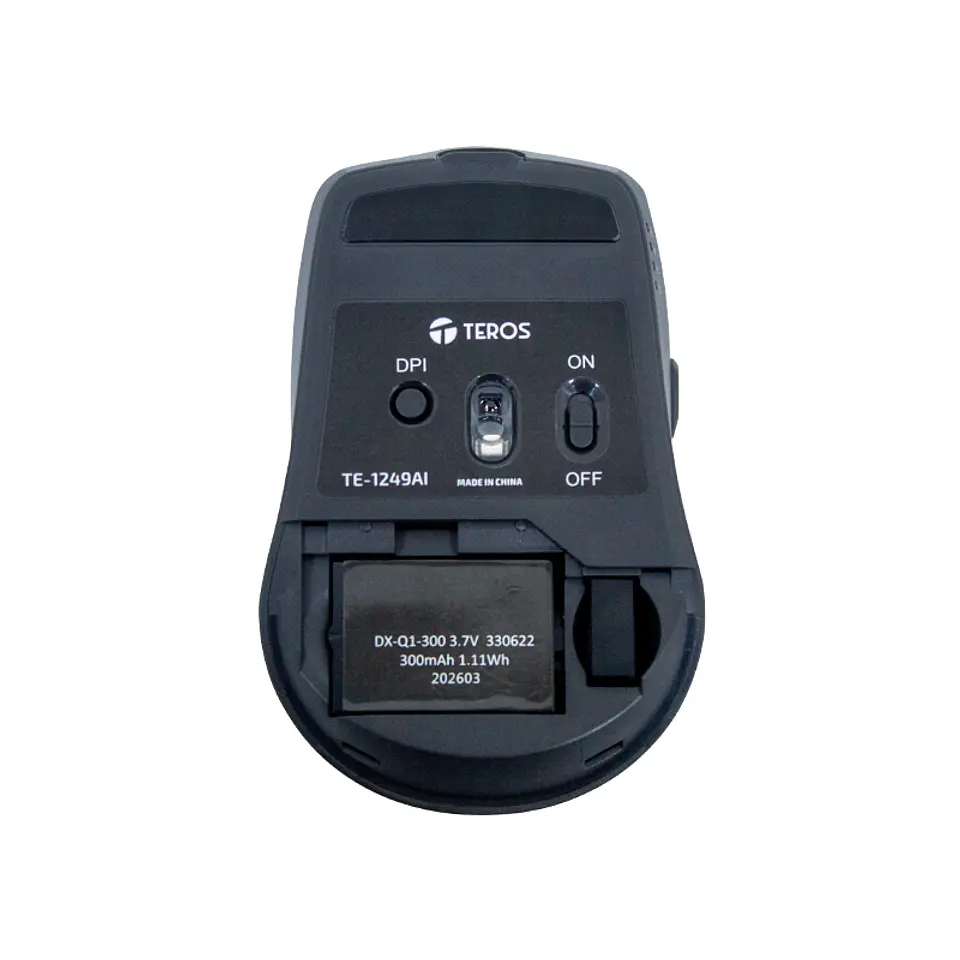Mouse Inalámbrico Teros TE-1249AI, 2.4GHz, 8 botones, IA, DPI 3200, USB, BT 6