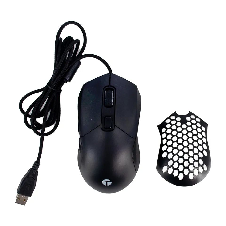 Mouse gamer TEROS TE-1232G, DPI hasta 7200, RGB, 7 botones, óptico, negro 4