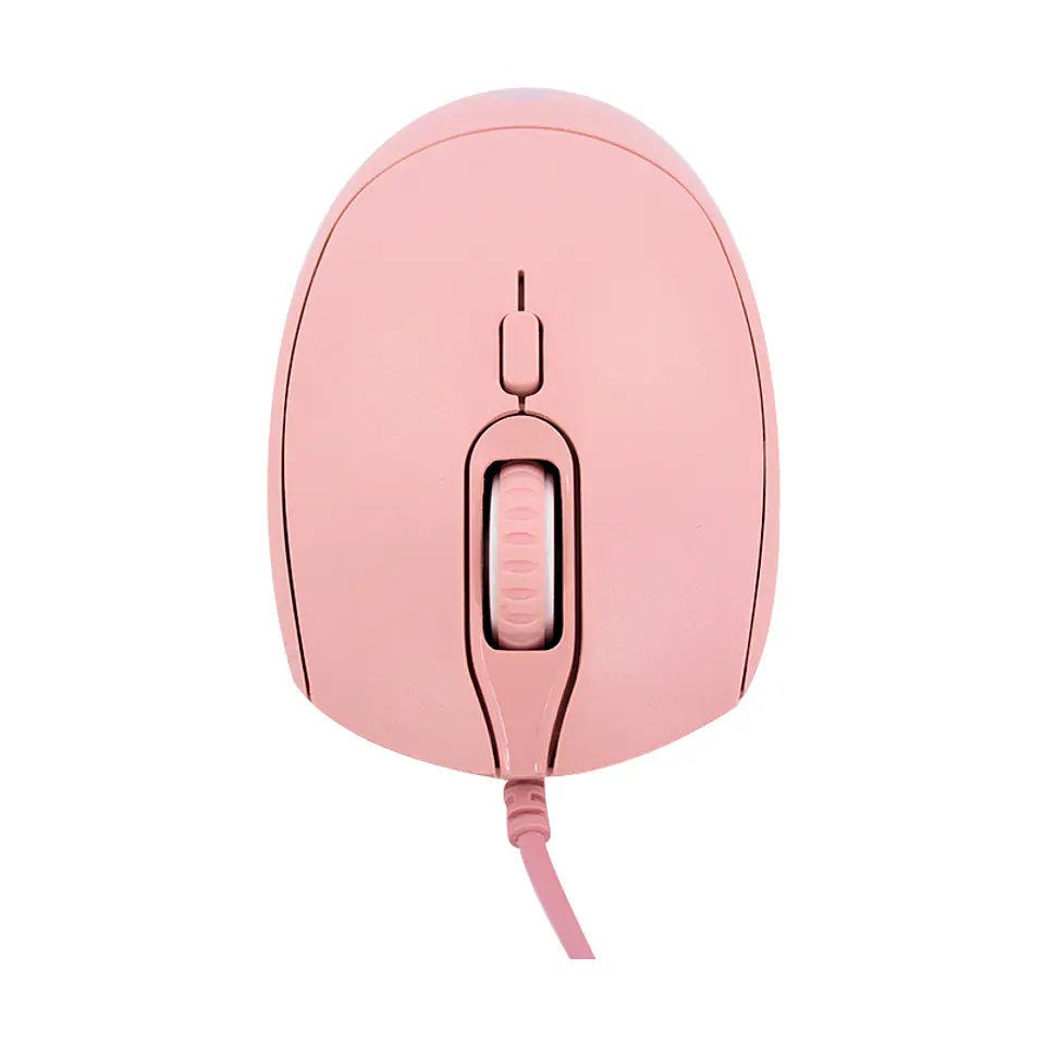 Mouse Óptico Teros TE-1226S, 800-1200-1600 DPI, USB, 4 Botones, Color Rosado 2