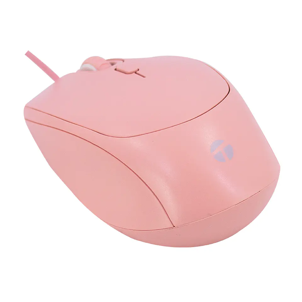 Mouse Óptico Teros TE-1226S, 800-1200-1600 DPI, USB, 4 Botones, Color Rosado 3