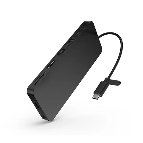 Hub de puertos portatil Lenovo, delgado, Interfaz: USB-C, Color Eclipse Black (Negro)