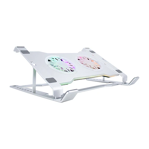 Cooler para notebook TEROS TE-7135N, soporta tablets y notebooks de 9" hasta 16", plateado