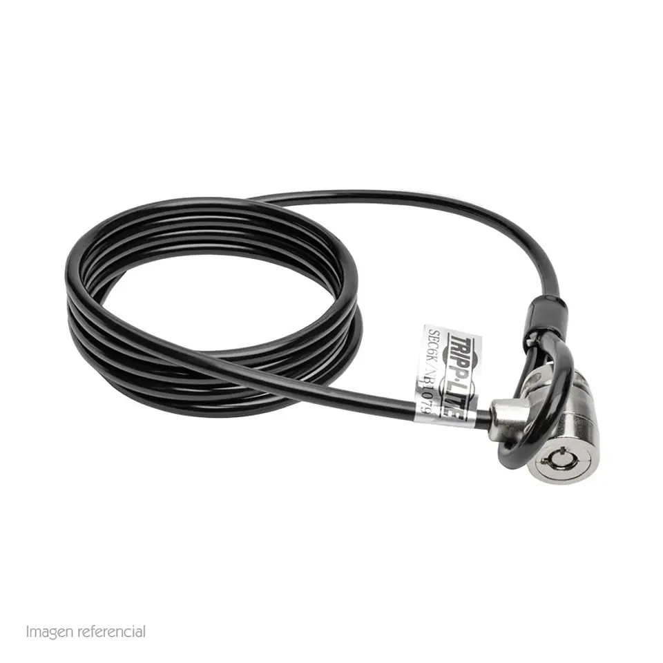 Cable de Seguridad con llave para Laptop Tripp-Lite SEC6K, 1.83 m, negro. 1