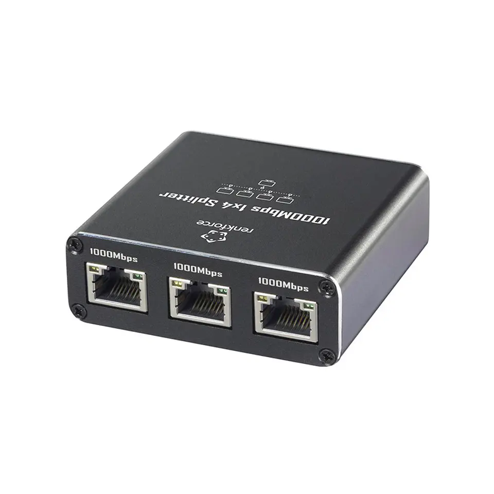 Switch Gigabit Ethernet Renkforce RF-GES-400 con 4 puertos RJ45 y alimentación por USB 1