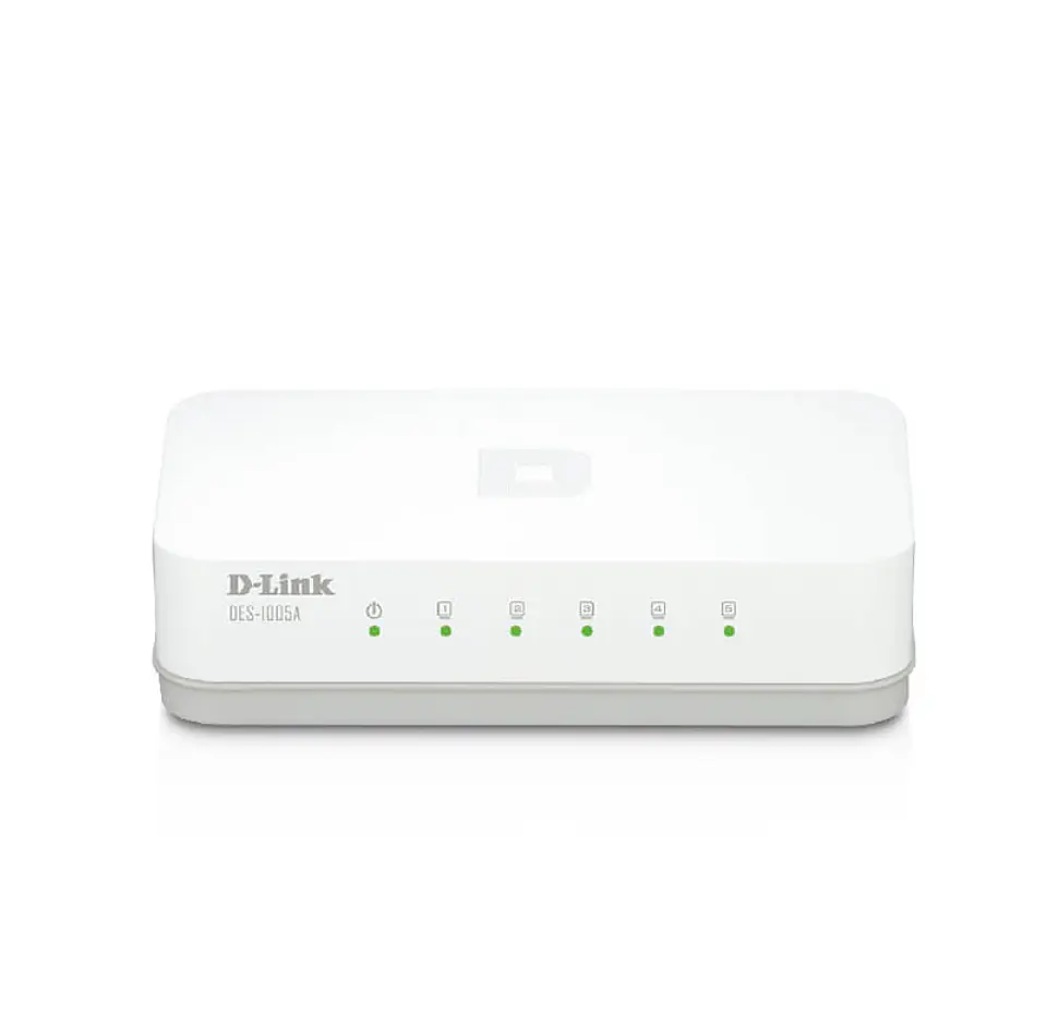 Switch D-Link DES-1005A, 5 RJ-45 10/100 Mbps, Auto MDI/MDI-X, Presentación en caja. 1