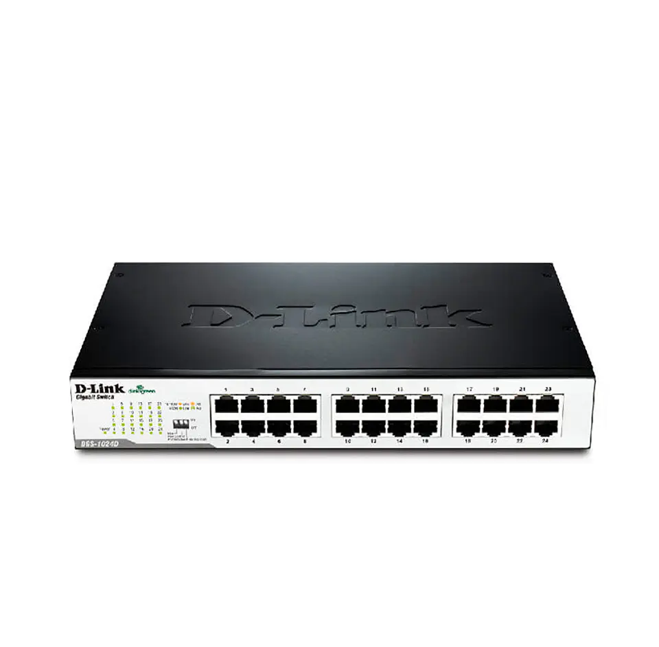 Switch D-Link DES-1024D, 10/100 Mbps, 24 x RJ-45, CSMA/CD, para Rack, Autovoltaje. 1