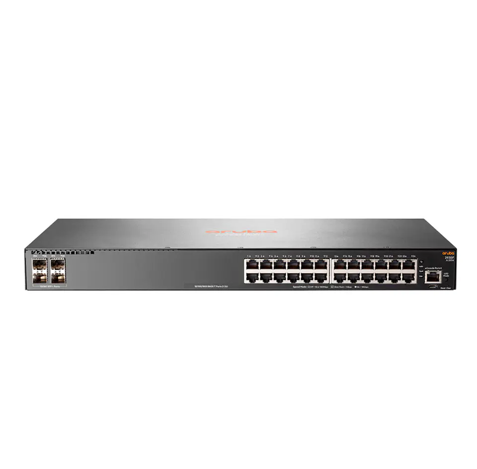 Switch HPE Aruba 2930F, 24 RJ-45 GbE, 4 SFP+ 1/10GbE. 1
