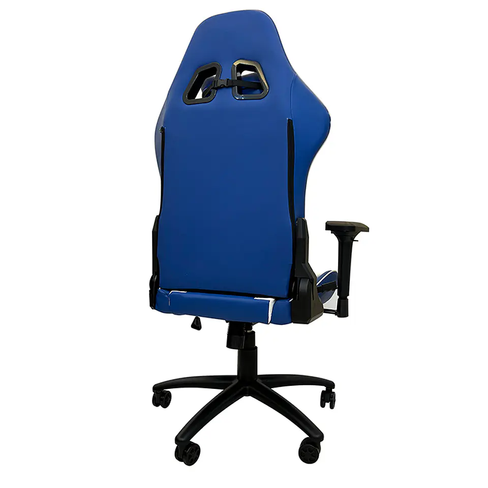 Silla gamer TEROS TE-8126B, azul y blanco 3