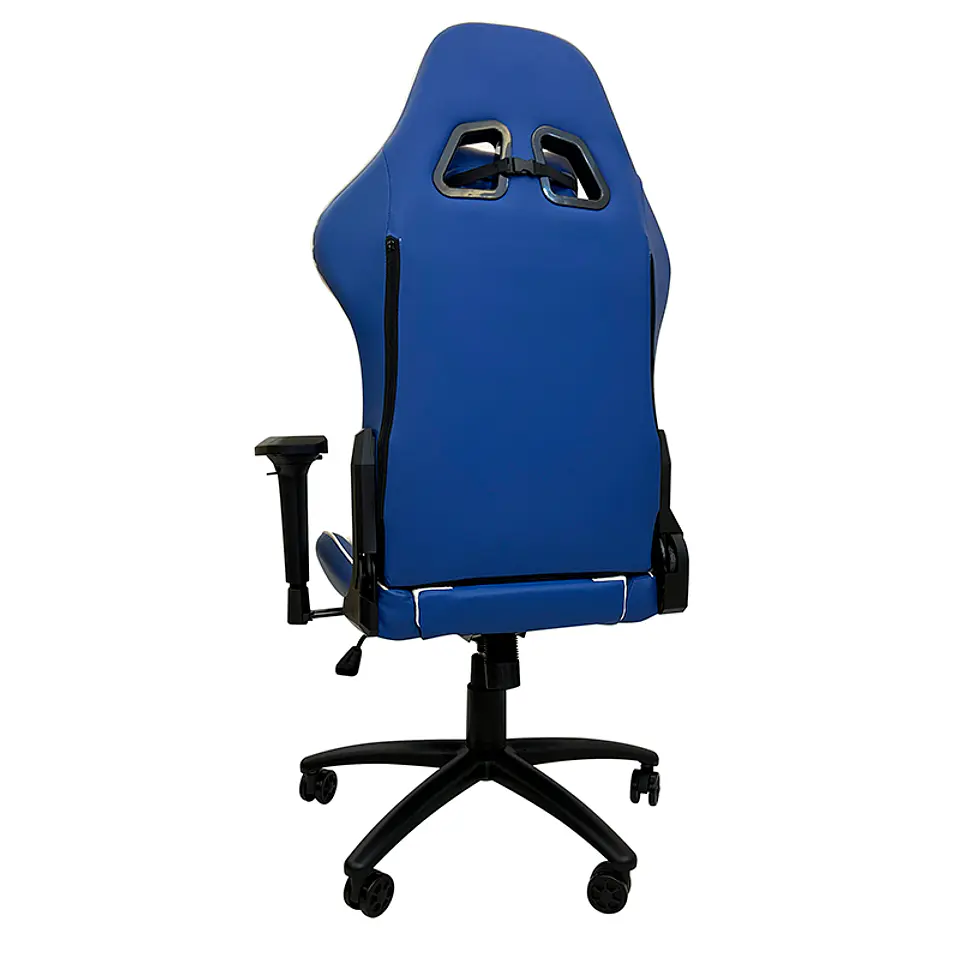 Silla gamer TEROS TE-8126B, azul y blanco 4