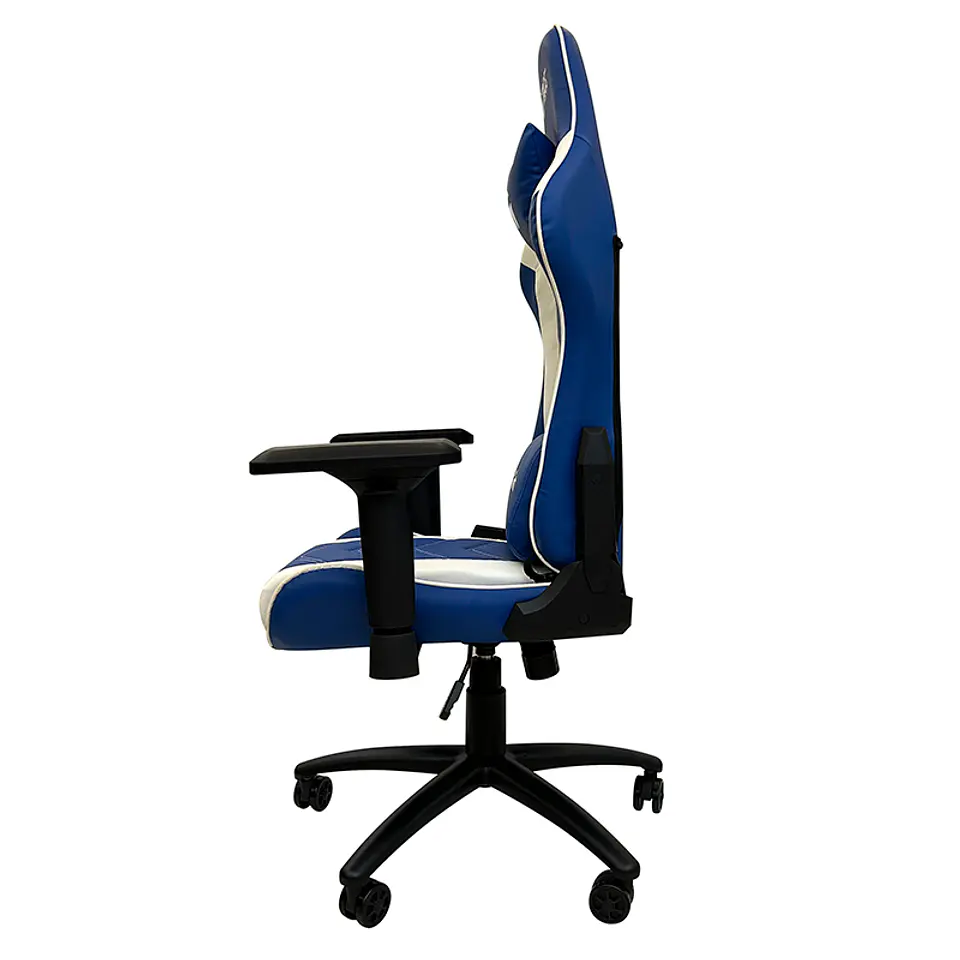 Silla gamer TEROS TE-8126B, azul y blanco 5