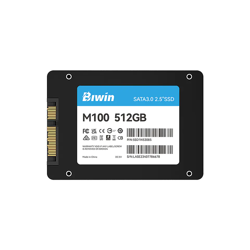 Unidad en estado solido Biwin M100, 512GB, SATA 6Gb/s, 2.5