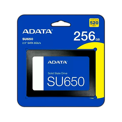 Unidad en estado solido (SSD) ADATA Ultimate SU650 256GB SATA 6Gb/s (SATA III), 2.5", ECC